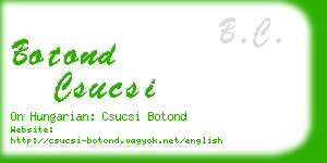 botond csucsi business card